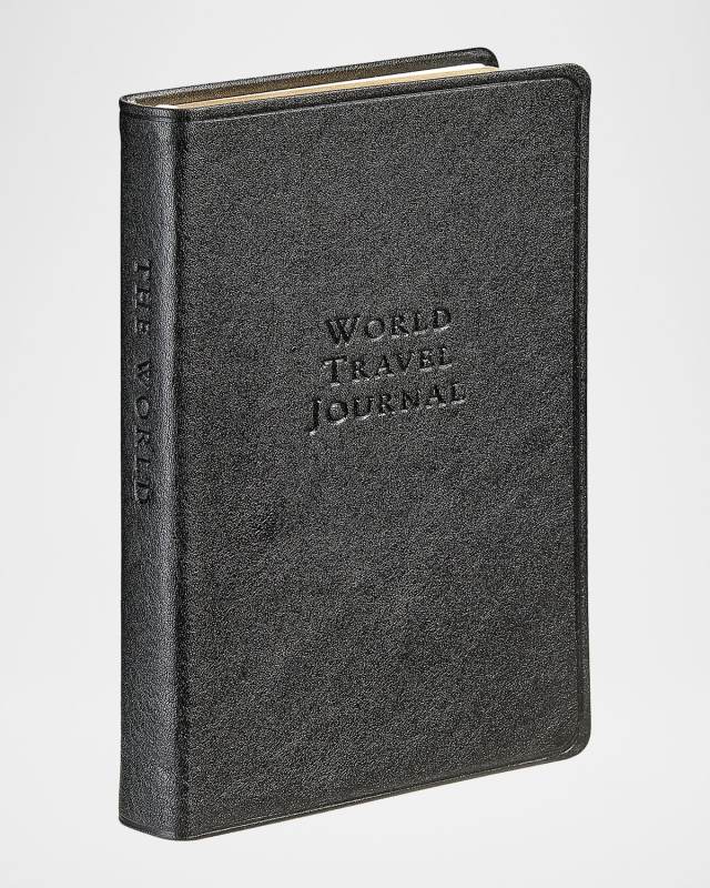 Leather-Bound World Travel Journal